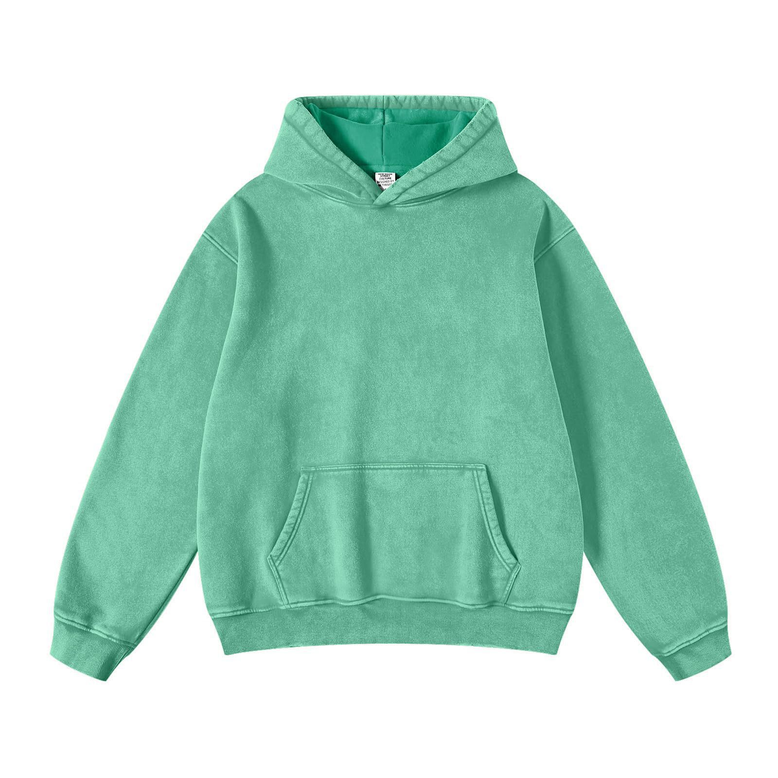 Men's Loose Casual Solid Color Hooded Sweatshirt